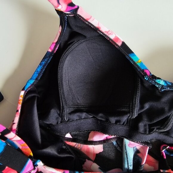 Trimshaper Lily Floral Tankini Swim Top Size 8 New - Picture 5 of 8